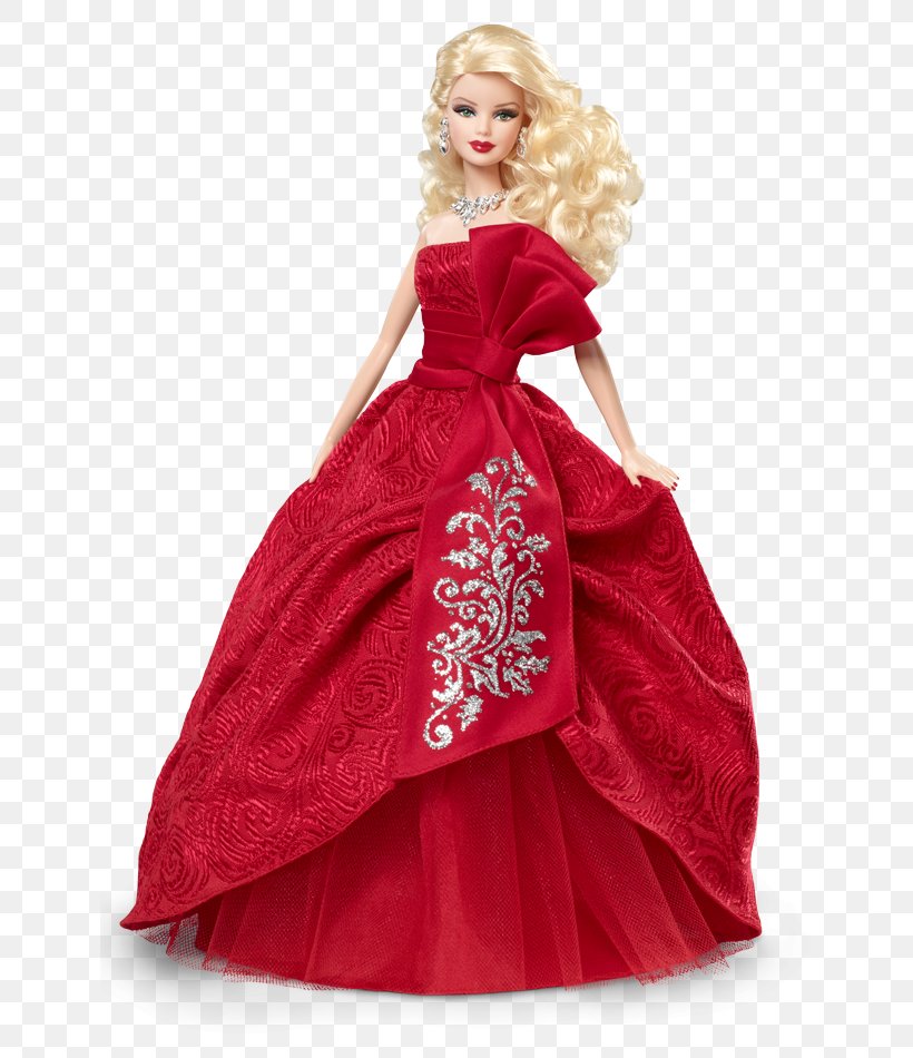 Barbie 2014 Holiday Doll Barbie 2014 Holiday Doll Toy, PNG, 640x950px, Barbie, Barbie 2014 Holiday Doll, Barbie Look, Bridal Party Dress, Christmas Download Free