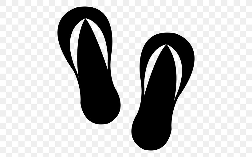 Slipper Flip-flops Sandal Shoe, PNG, 512x512px, Slipper, Beach, Black, Black And White, Brand Download Free