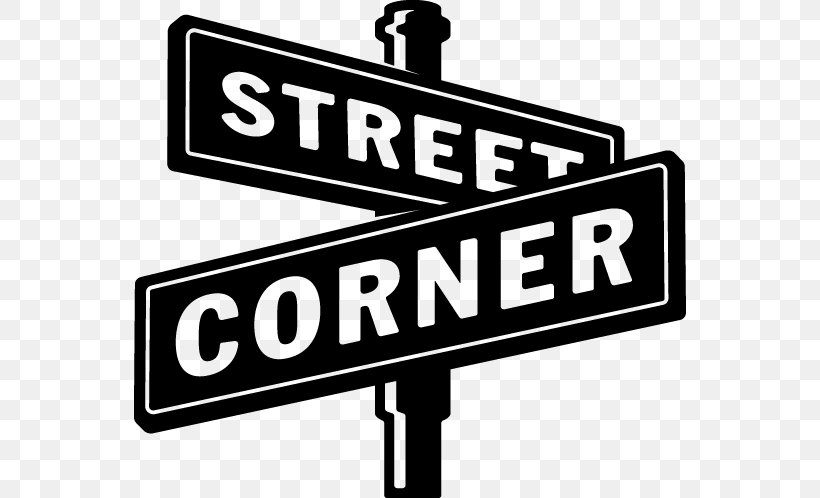 Street Name Sign Street Corner Logo Traffic Sign Streetcorner, PNG, 552x498px, Street Name Sign, Area, Black And White, Brand, Digital Onscreen Graphic Download Free