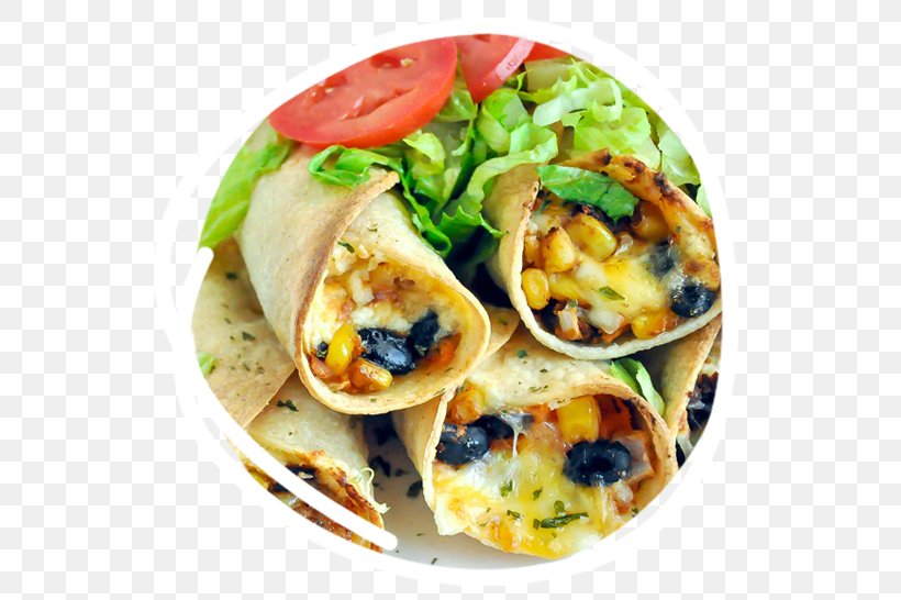 Taco Vegetarian Cuisine Mexican Cuisine Taquito Veggie Burger, PNG, 568x546px, Taco, Appetizer, Bean, Breakfast, Burrito Download Free