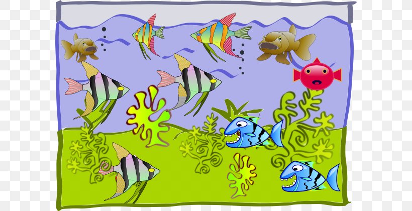 Aquarium Fish Drawing Clip Art, PNG, 600x420px, Aquarium, Aquarium Furniture, Area, Art, Cartoon Download Free