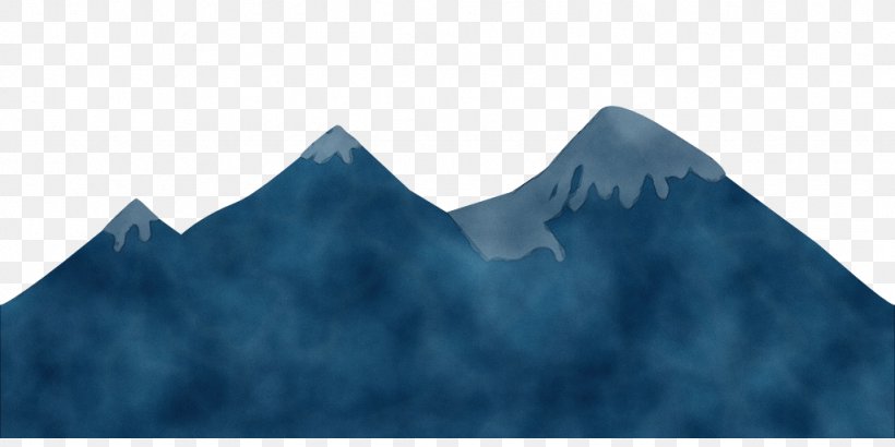 Blue Mountainous Landforms Mountain Sky Mountain Range, PNG, 1024x512px, Watercolor, Blue, Glacial Landform, Glacier, Hill Download Free