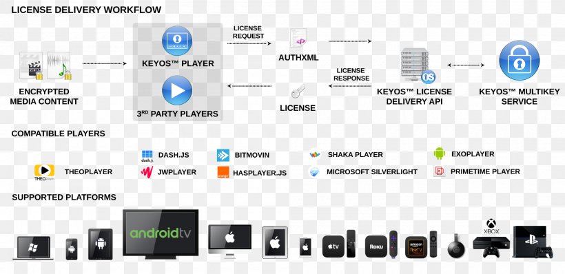 Digital Rights Management Computer Software FairPlay Bitmovin Product Key, PNG, 2000x972px, Digital Rights Management, Application Programming Interface, Bitmovin, Brand, Computer Download Free