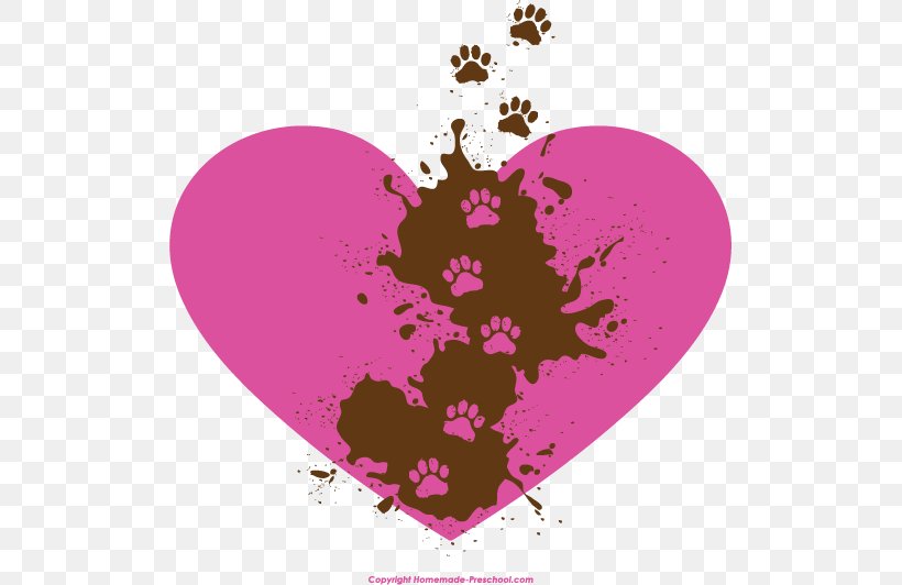 Paw Heart Tiger Clip Art, PNG, 511x532px, Watercolor, Cartoon, Flower, Frame, Heart Download Free