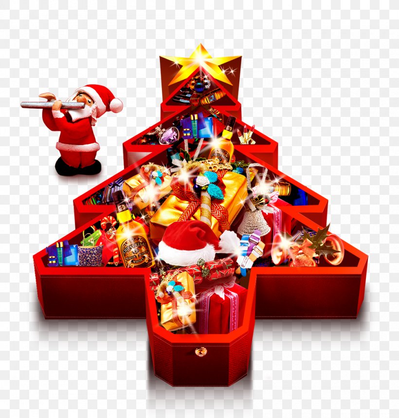 Santa Claus Gift Christmas Tree, PNG, 1000x1047px, Santa Claus, Christmas, Christmas Decoration, Christmas Ornament, Christmas Tree Download Free