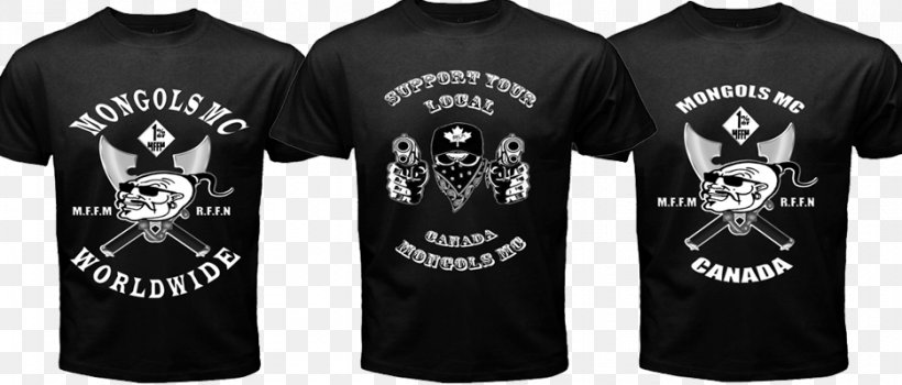 T-shirt Mongols Motorcycle Club Logo, PNG, 935x400px, Tshirt, Active Shirt, Association, Black, Black M Download Free