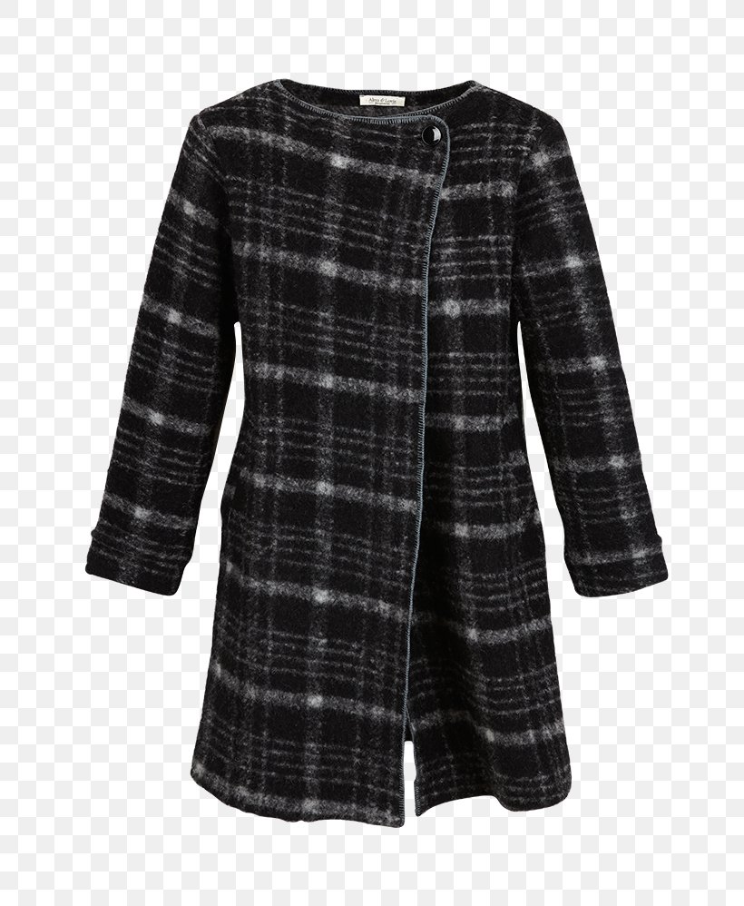 Tartan Coat Outerwear Sleeve Dress, PNG, 748x998px, Tartan, Black, Black M, Coat, Day Dress Download Free