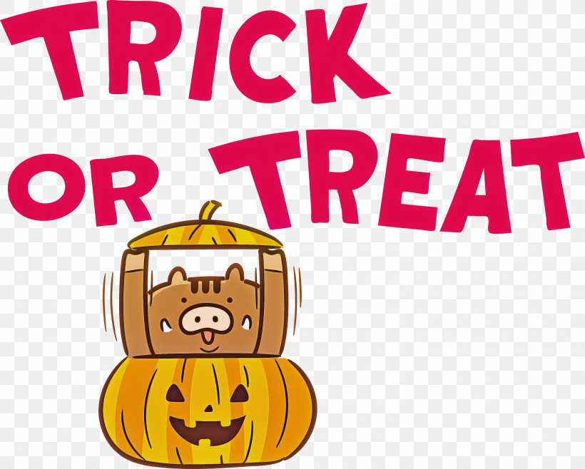 TRICK OR TREAT Halloween, PNG, 3000x2408px, Trick Or Treat, Cartoon, Halloween, Happiness, Line Download Free