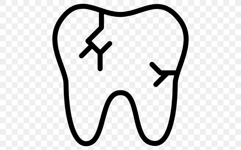 Стоматология Vinir Dentistry Human Tooth, PNG, 512x512px, Dentistry, Area, Black And White, Bone Fracture, Cracked Tooth Syndrome Download Free