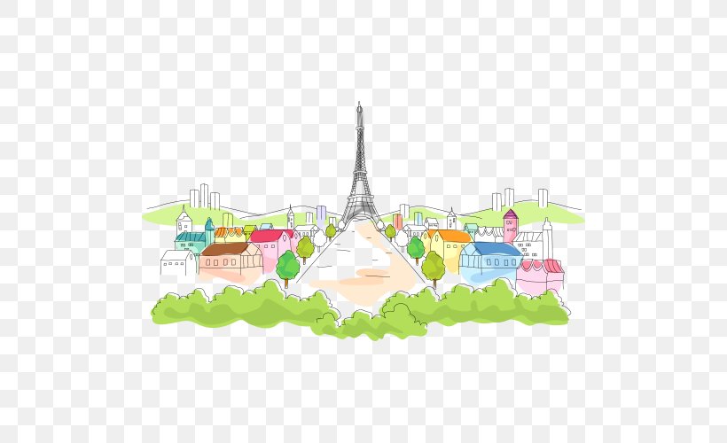 Eiffel Tower Illustration, PNG, 500x500px, Eiffel Tower, Animation, Architecture, Area, Border Download Free