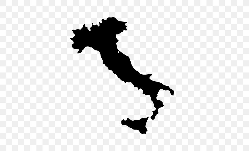 Italy Map Clip Art, PNG, 500x500px, Italy, Black, Black And White, Carnivoran, Dog Like Mammal Download Free