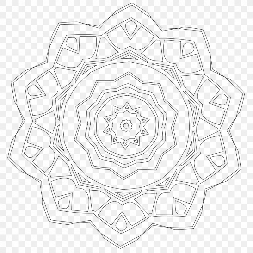 Symmetry White Line Art Pattern, PNG, 1200x1200px, Symmetry, Area, Black And White, Drawing, Line Art Download Free