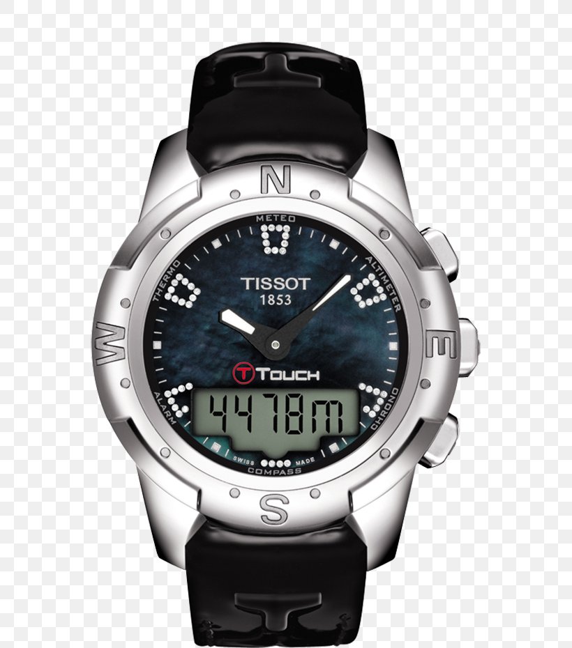 Tissot T-Touch II Titanium Watch Diamond Chronograph, PNG, 750x930px, Tissot, Bracelet, Brand, Chronograph, Counterfeit Watch Download Free