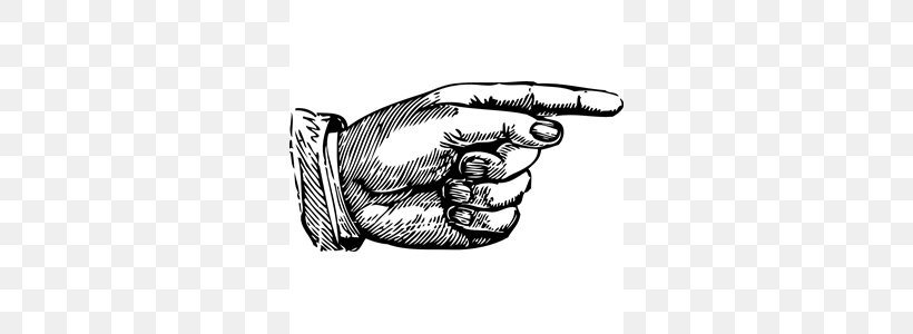 Hand Index Finger Clip Art, PNG, 300x300px, Hand, Arm, Art, Black, Black And White Download Free
