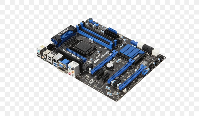 Intel LGA 1155 Motherboard MSI Z77A-GD65, PNG, 600x480px, Intel, Atx, Computer Component, Computer Cooling, Computer Hardware Download Free