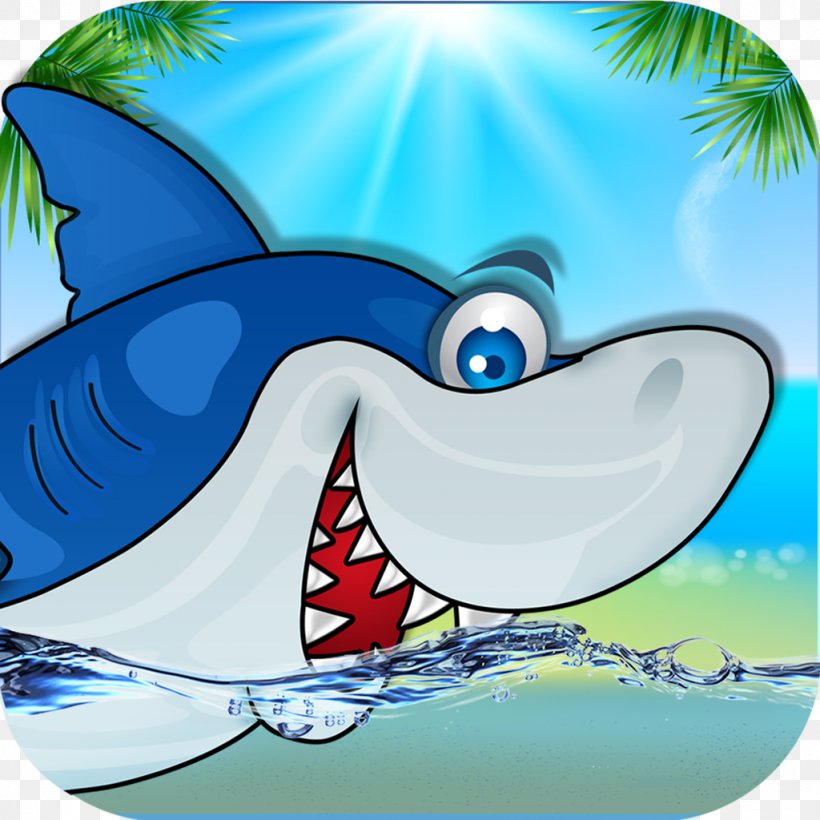 Jumping The Shark Around The World Lite Where's The Duck?, PNG, 1024x1024px, Shark, Blue, Butterfly, Cartoon, Cetacea Download Free
