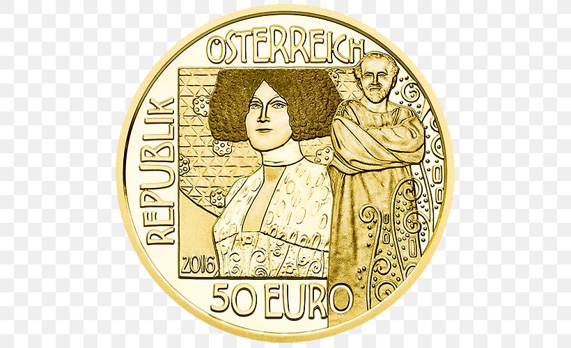 The Kiss Coin Portrait Of Adele Bloch-Bauer I Gold Judith II, PNG, 500x500px, Kiss, Adele Blochbauer, Austrian Mint, Bullion Coin, Cash Download Free