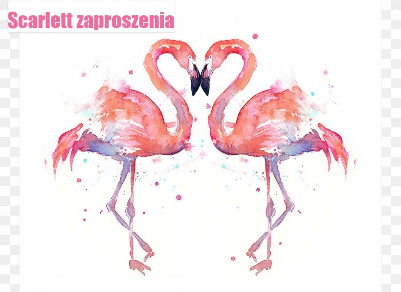 Flamingo Watercolor Painting Canvas Print Art, PNG, 1000x728px, Flamingo, Art, Beak, Bird, Canvas Download Free