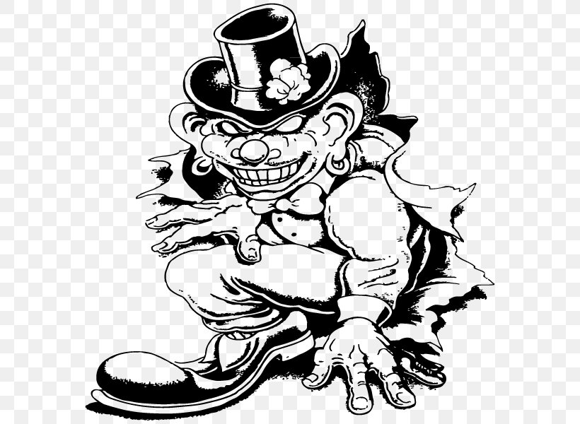 It Evil Clown, PNG, 600x600px, Evil Clown, Art, Artwork, Black And White, Circus Download Free