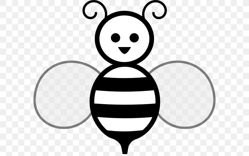 Bee Black And White Free Content Clip Art, PNG, 600x514px, Bee, Area, Black And White, Bumblebee, Cartoon Download Free