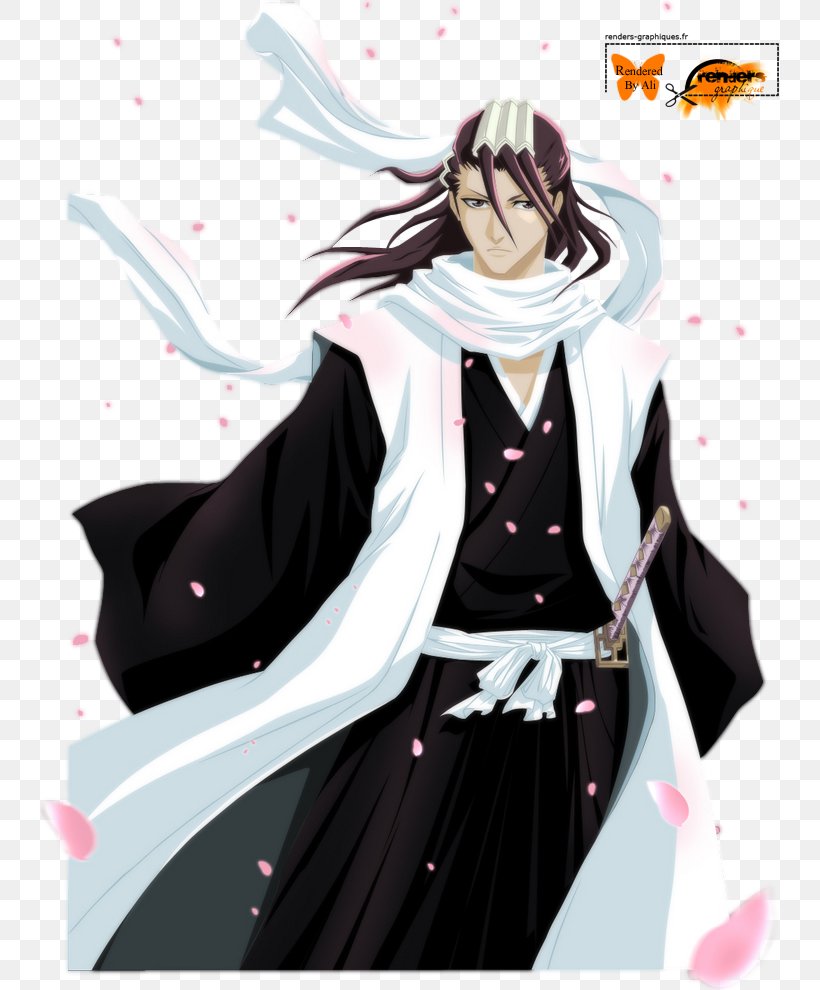 Byakuya Kuchiki Rukia Kuchiki Ichigo Kurosaki Yoruichi Shihouin Renji Abarai, PNG, 739x990px, Watercolor, Cartoon, Flower, Frame, Heart Download Free