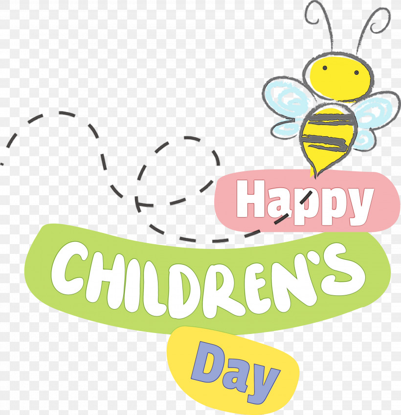 Insects Logo Cartoon Pollinator Yellow, PNG, 2894x3000px, Childrens Day, Cartoon, Happiness, Happy Childrens Day, Insects Download Free