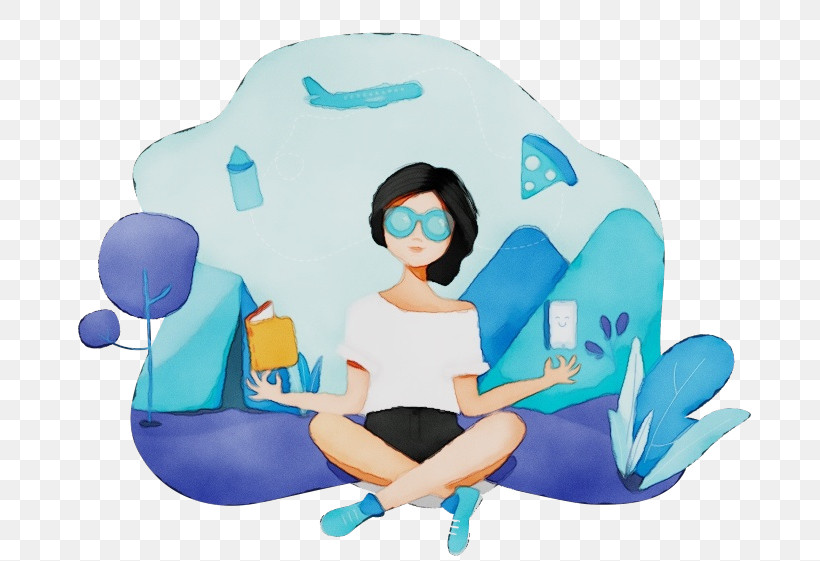 Cartoon Plastic Inflatable Sitting Leisure, PNG, 710x561px, Watercolor, Cartoon, Inflatable, Leisure, Paint Download Free