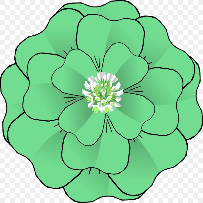 Green Flower Clover Clip Art, PNG, 2398x2400px, Green, Annual Plant, Blue, Clover, Cut Flowers Download Free