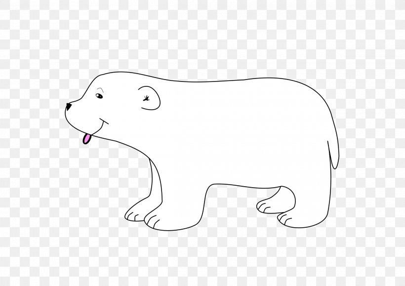 Polar Bear Cat Clip Art, PNG, 2400x1697px, Bear, Animal Figure, Artwork, Big Cats, Black And White Download Free