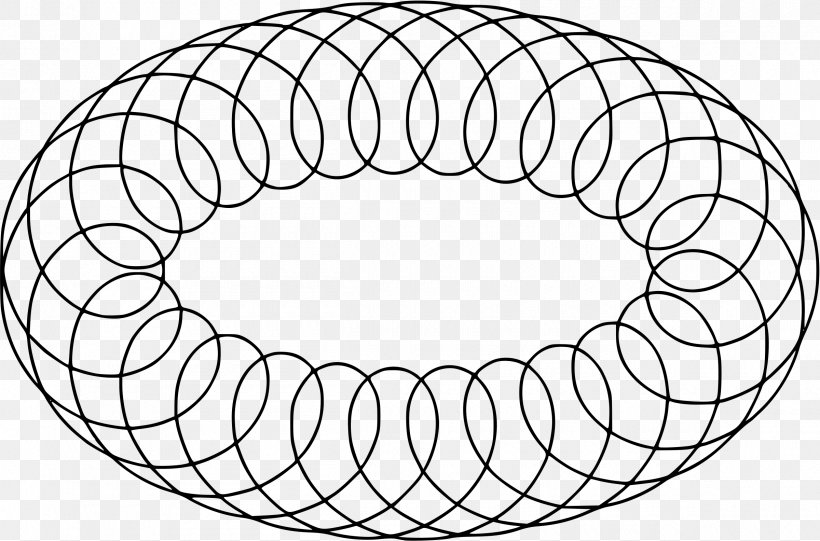 Circle Roulette Epitrochoid Spirograph Curve, PNG, 2400x1584px, Roulette, Area, Basket, Black And White, Centre Download Free