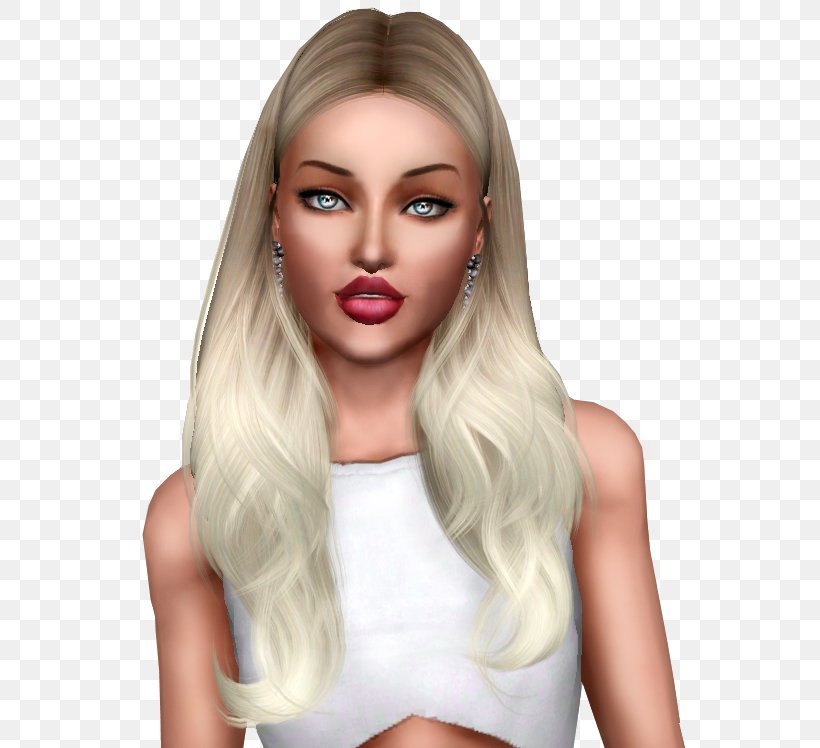 The Sims 4 Blond Miss World Hair Coloring, PNG, 550x748px, Sims 4, Beauty, Blond, Brown Hair, Cheek Download Free