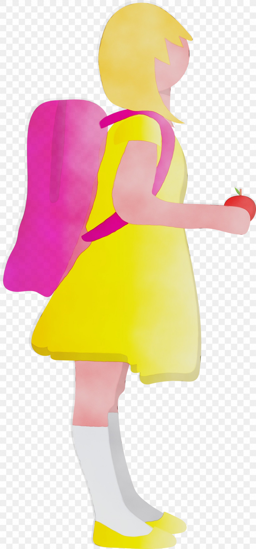 Cartoon Yellow Pink Costume Dress, PNG, 1400x3000px, Student, Back To School, Boy, Cartoon, Costume Download Free