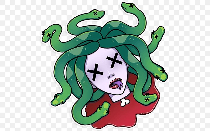 Medusa Jellyfish Gorgon Sticker Telegram, PNG, 512x512px, Medusa, Amphibian, Area, Art, Artwork Download Free