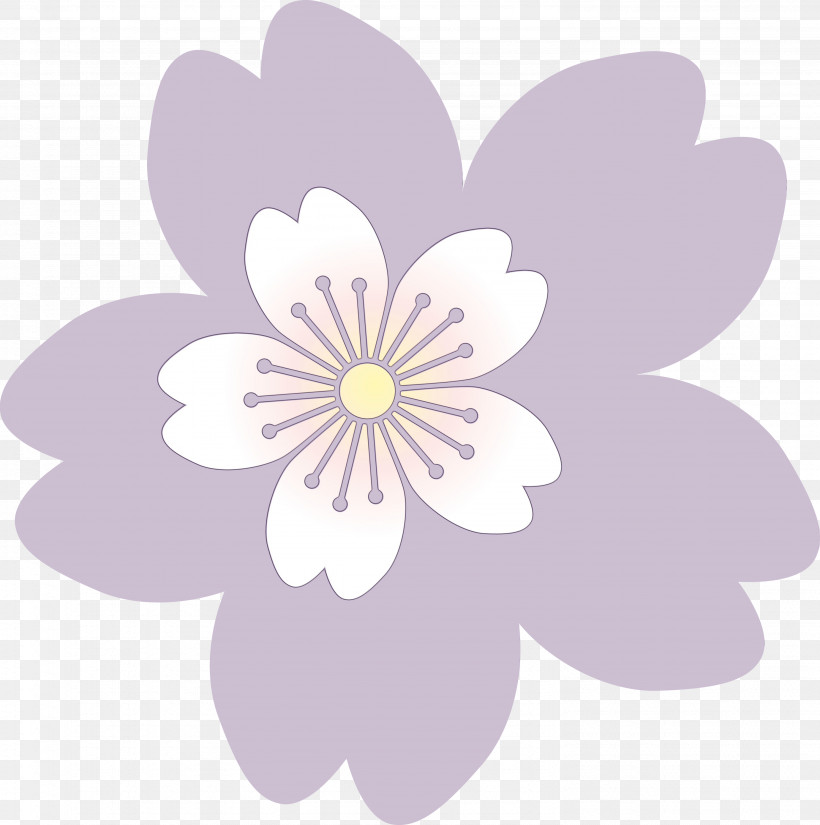 Petal Flower Violet Plant Pink, PNG, 2979x3000px, Cherry Flower, Flower, Paint, Petal, Pink Download Free