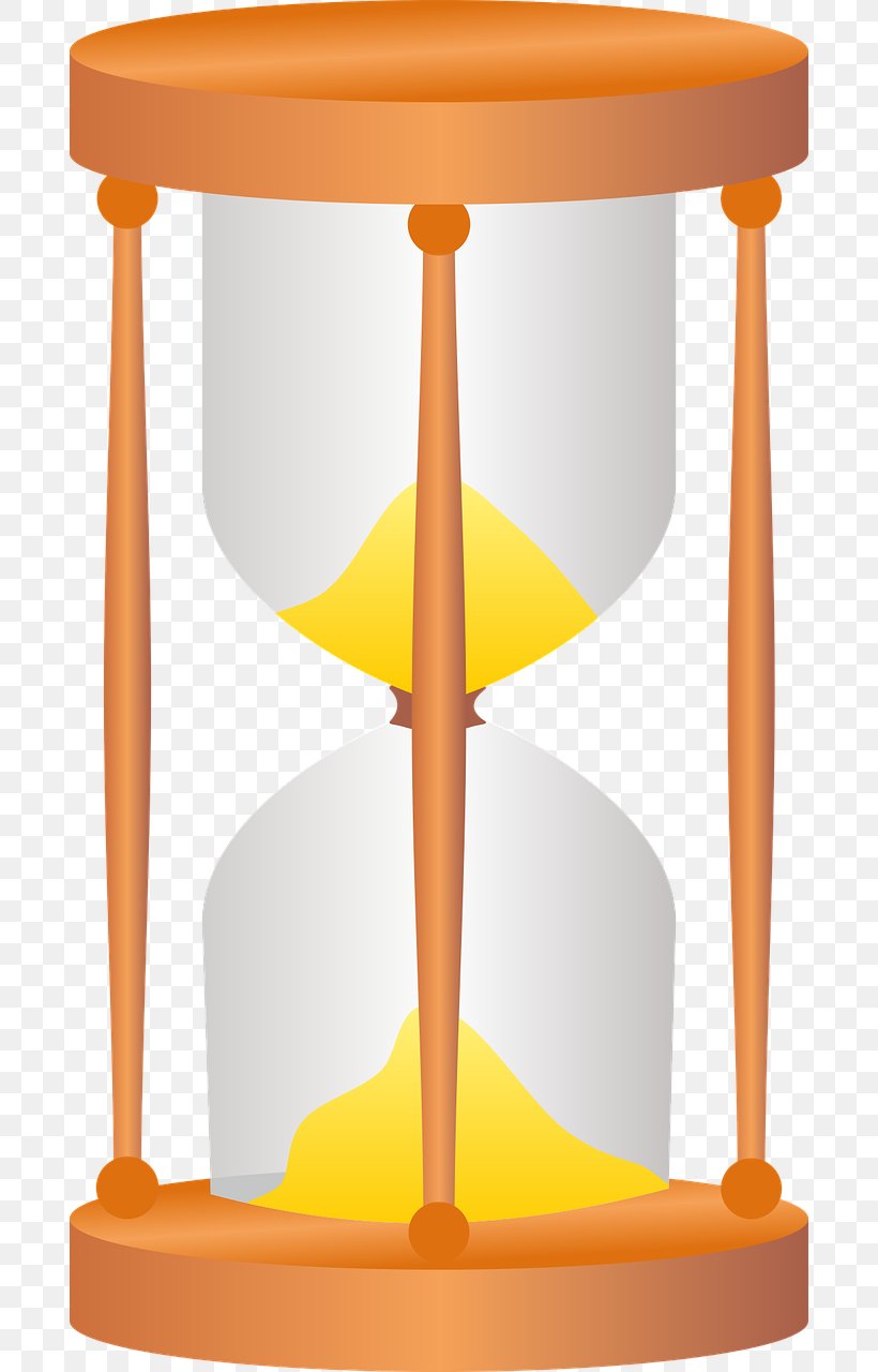 Hourglass Clock Time, PNG, 690x1280px, Hourglass, Clock, Drawing, Furniture, Orange Download Free