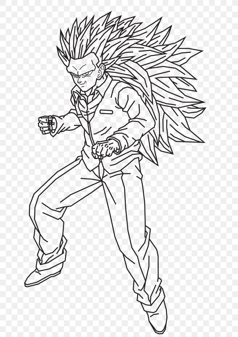 Gohan Gotenks Line Art Trunks Goku, PNG, 691x1157px, Gohan, Arm, Artwork, Black And White, Dragon Ball Gt Download Free