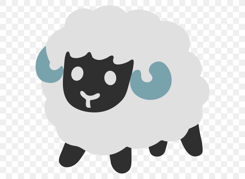 Sheep Emoji Whiskers Noto Fonts, PNG, 600x600px, Sheep, Android 71, Android Nougat, Black, Black And White Download Free