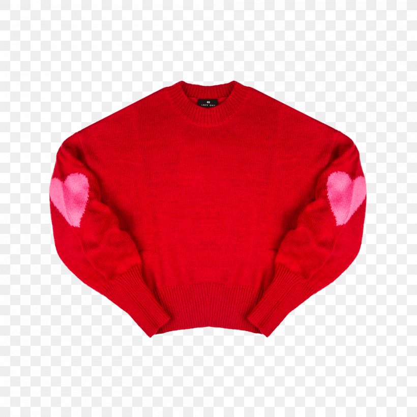 Sleeve T-shirt Sweater Red Kavaii, PNG, 2000x2000px, Sleeve, Collar, Cuteness, Kavaii, Knitting Download Free