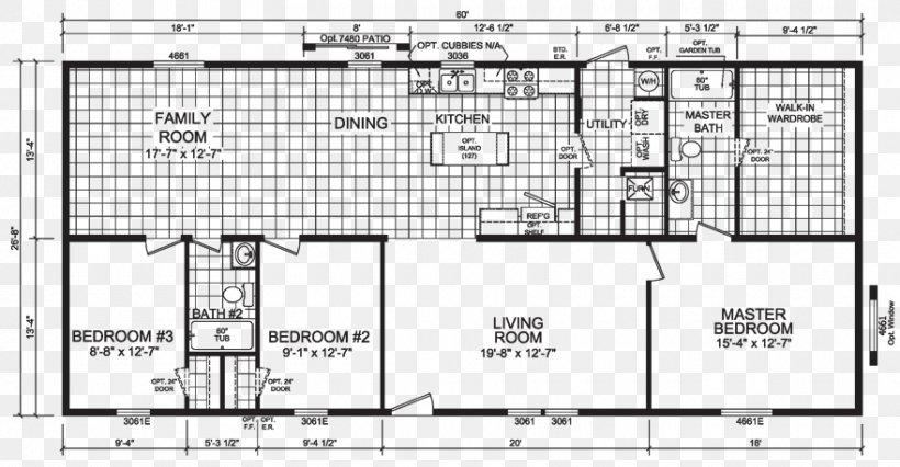 Floor Plan Mobile Home House Double Wide, PNG, 880x458px, Floor Plan, Area, Black And White, Building Insulation, Diagram Download Free