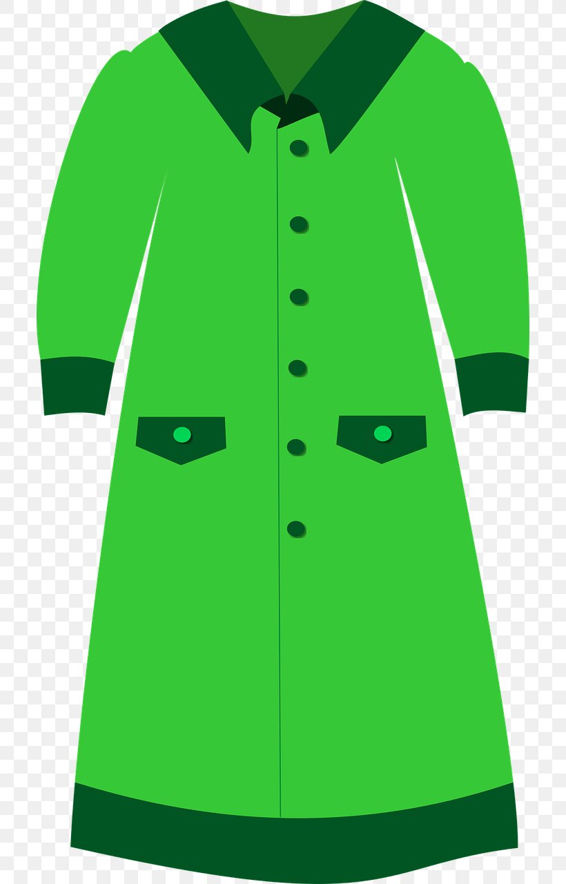 Green Dress Fashion Coat Clip Art, PNG, 714x1280px, Green, Clothing, Coat, Dress, Fashion Download Free