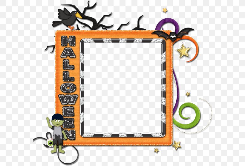 Picture Frames Scrapbooking Halloween Clip Art, PNG, 600x554px, Picture Frames, Area, Art, Craft, Fright Night Download Free