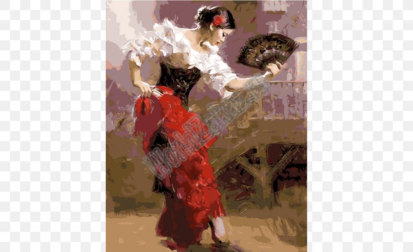 Dance Oil Painting Flamenco Artist, PNG, 500x500px, Watercolor, Cartoon, Flower, Frame, Heart Download Free