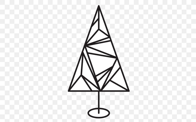 Geometry Christmas Tree Drawing, PNG, 512x512px, Geometry, Black And White, Christmas, Christmas Tree, Drawing Download Free