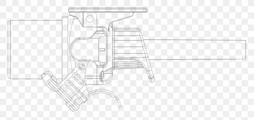 Gun Barrel Line Art Technology, PNG, 1134x538px, Gun Barrel, Black And White, Door, Door Handle, Drawing Download Free