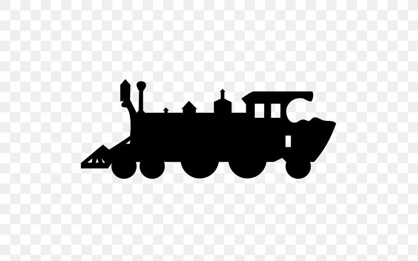 Train Rail Transport Steam Locomotive Clip Art, PNG, 512x512px, Train, Black, Black And White, Brand, Drawing Download Free