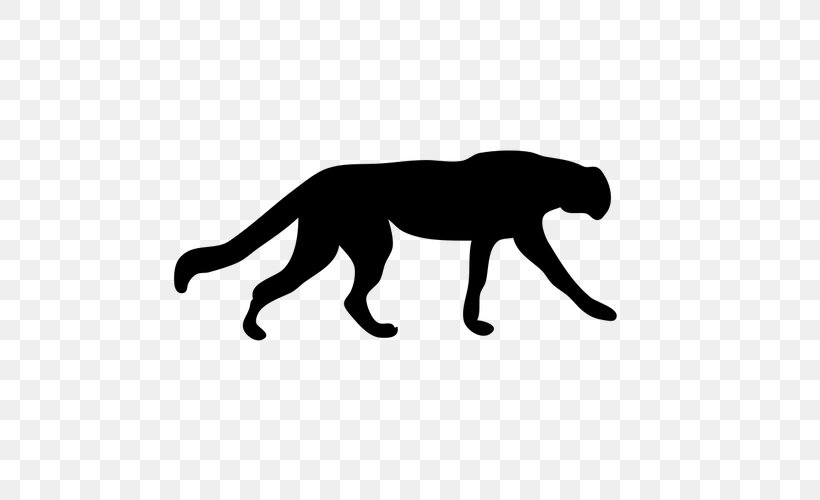 Cheetah Cat Cougar Leopard Clip Art, PNG, 500x500px, Cheetah, Animal Figure, Big Cats, Black, Black And White Download Free