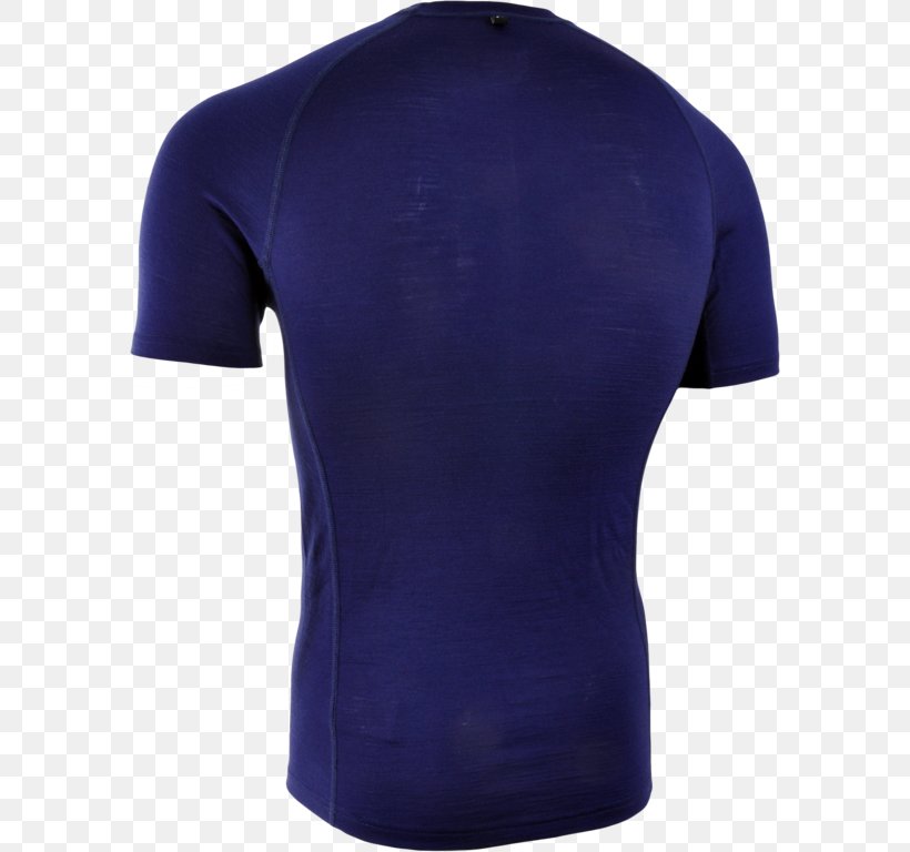 T-shirt Merino Active Shirt Cobalt Blue Shoulder, PNG, 586x768px, Tshirt, Active Shirt, Cobalt, Cobalt Blue, Electric Blue Download Free