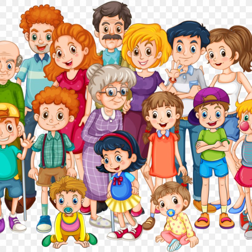 Group Of People Background, PNG, 1024x1024px, Family, Cartoon, Celebrating,  Child, Drawing Download Free