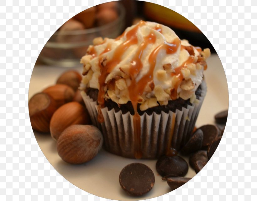 Praline Peanut Butter Cup Chocolate Truffle Cupcake Muffin, PNG, 640x640px, Praline, Baking, Buttercream, Chocolate, Chocolate Truffle Download Free
