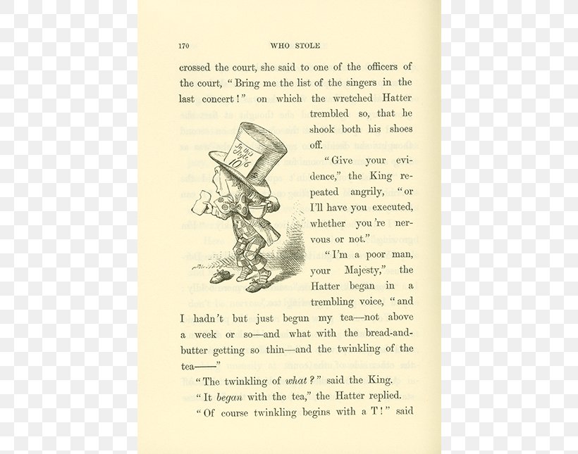 Alice's Adventures In Wonderland Mad Hatter Paper Font, PNG, 650x645px, Mad Hatter, Animal, Hatter, John Tenniel, Joint Download Free